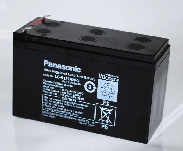 2 X Panasonic Blei Gel Akku 12V 7 2Ah VdS LC R127R2PG EBay